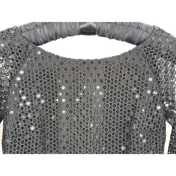 NWOT Designer Lily Pulitzer Black Sequin Aaliyah Dress Size 4 - Picture 9 of 16